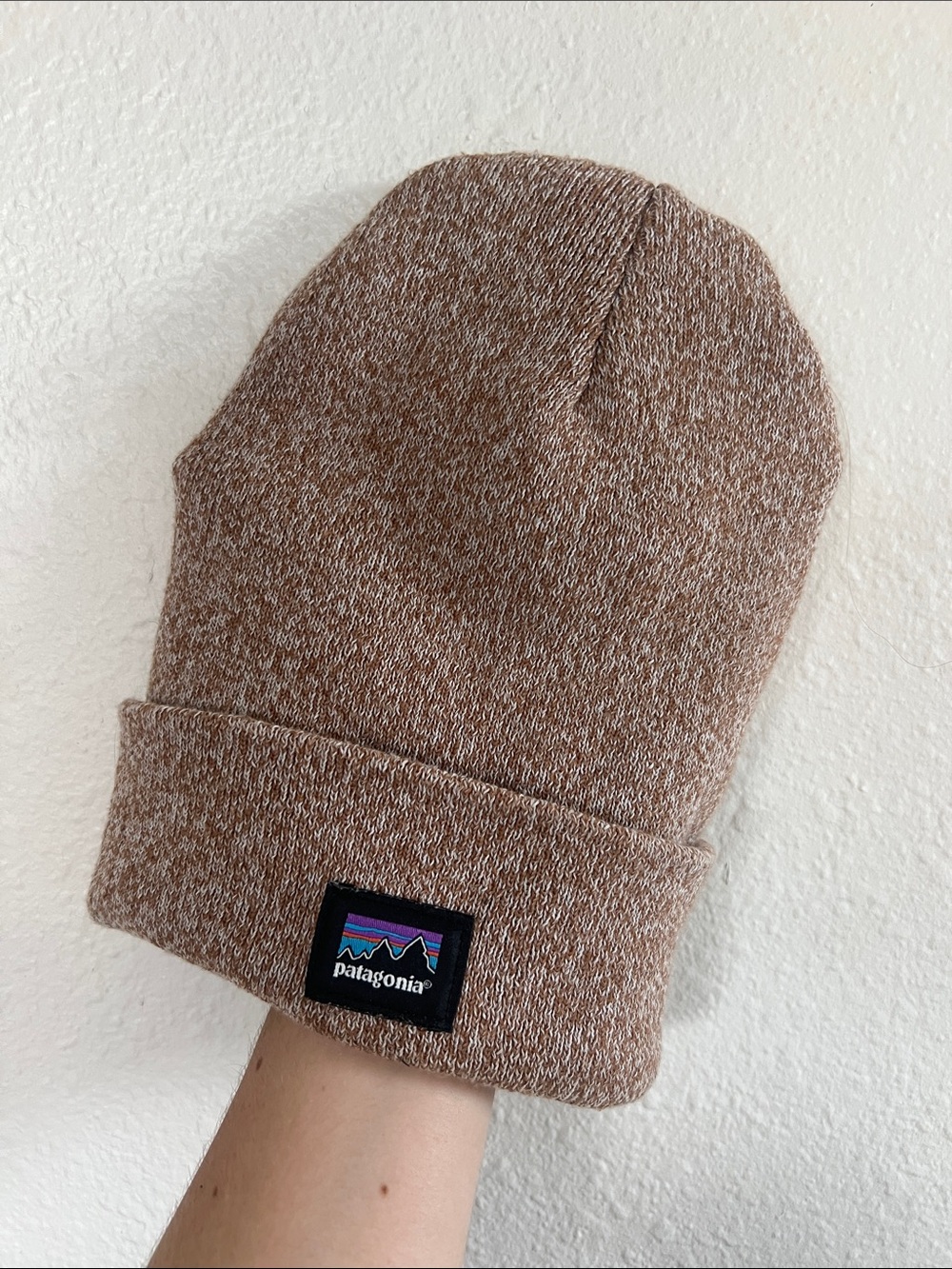Patagonia Tan Marled Cuffed Knit Beanie